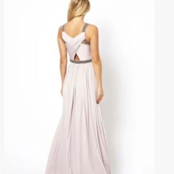 COAST Lavender Maxi Prom Dress With Beading Size 6 - Picture 2 of 8